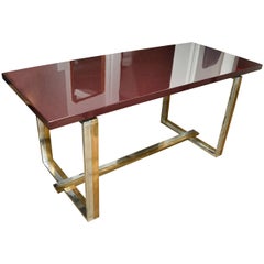 1970s French Dining Table in the Style of Jean Charles