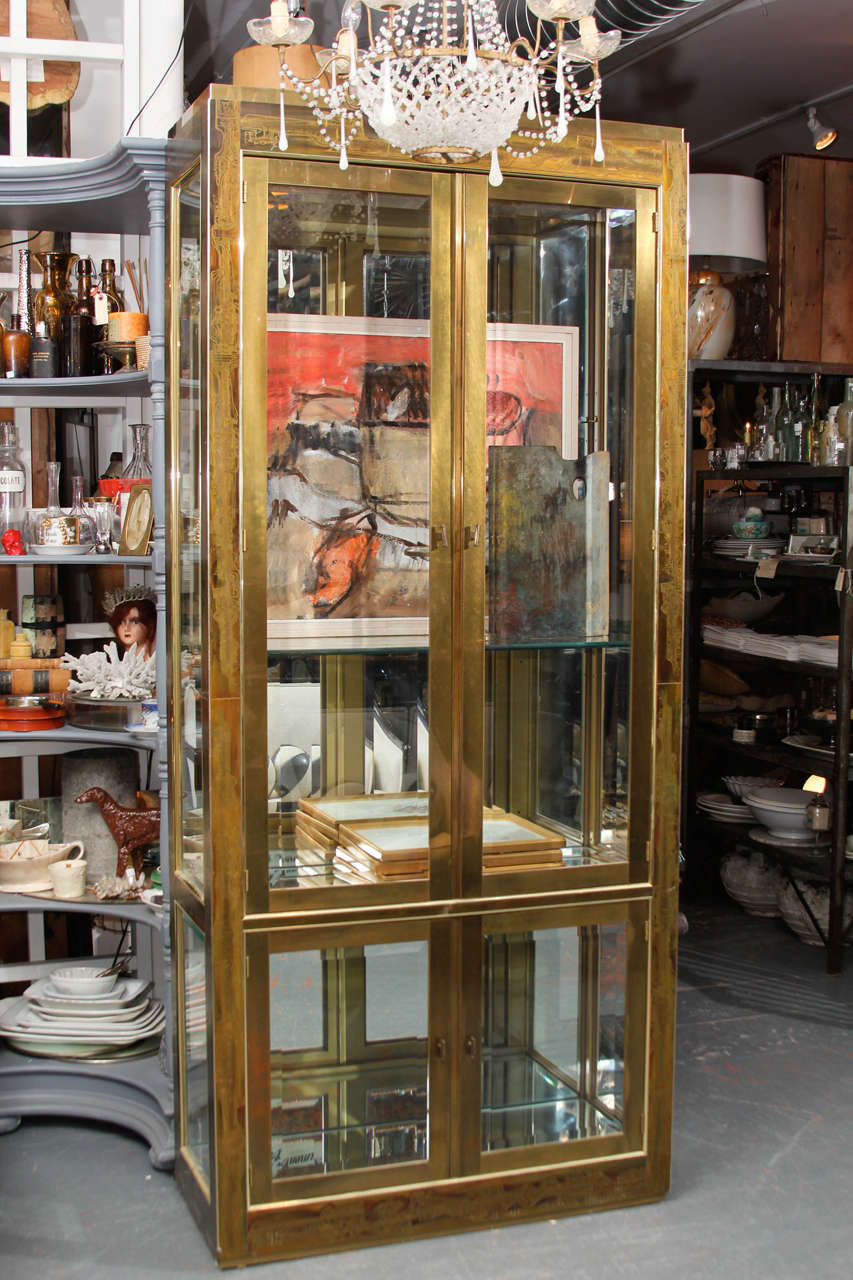 Bernhard Rohne Brass Vitrine In Good Condition For Sale In Seattle, WA