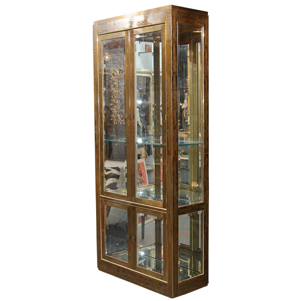 Faux Bamboo Cabinet at 1stdibs