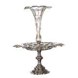 Dutch Crystal and sterling silver epergne