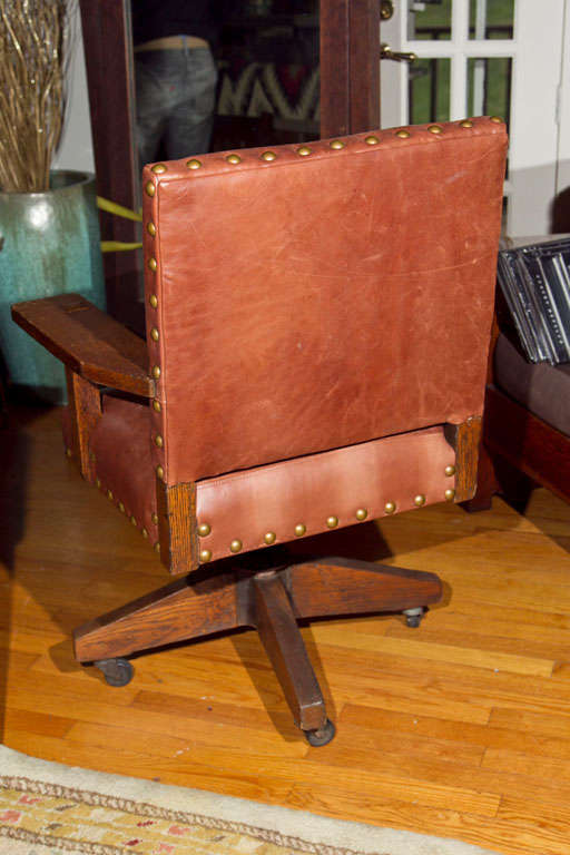 Gustav  Stickley  Swivel  Desk  Chair 2