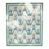 HAND  MADE  IRIS  QUILT  FRAMED  AND  BACKED  TO   HANG