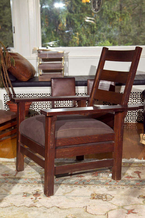 Arts and Crafts Morris Chair By Quaker Craft at 1stDibs