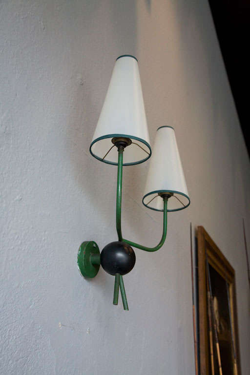 Steel JEAN ROYERE 'HIRONDELLE' SCONCES ca 1953