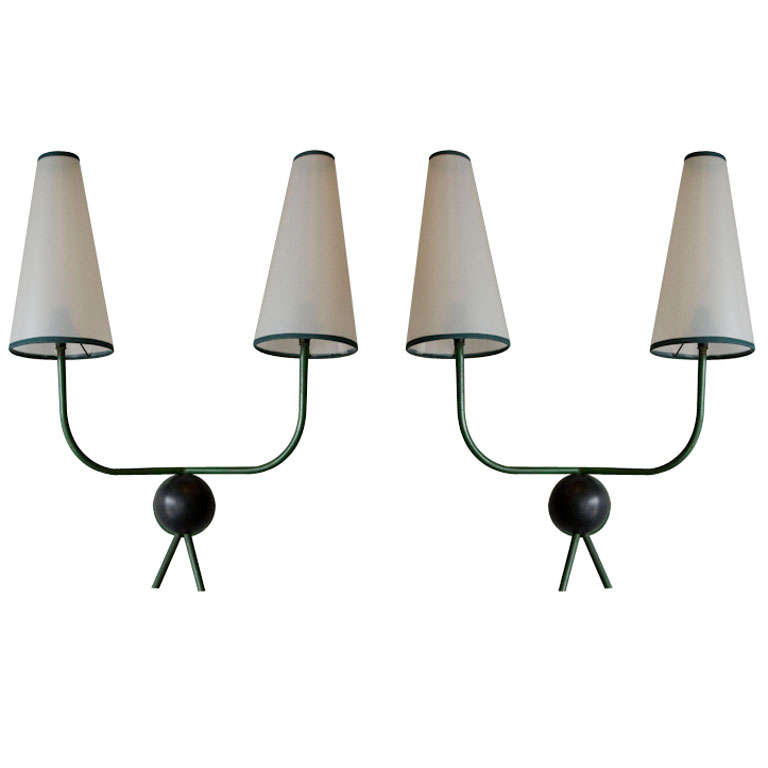 JEAN ROYERE 'HIRONDELLE' SCONCES ca 1953
