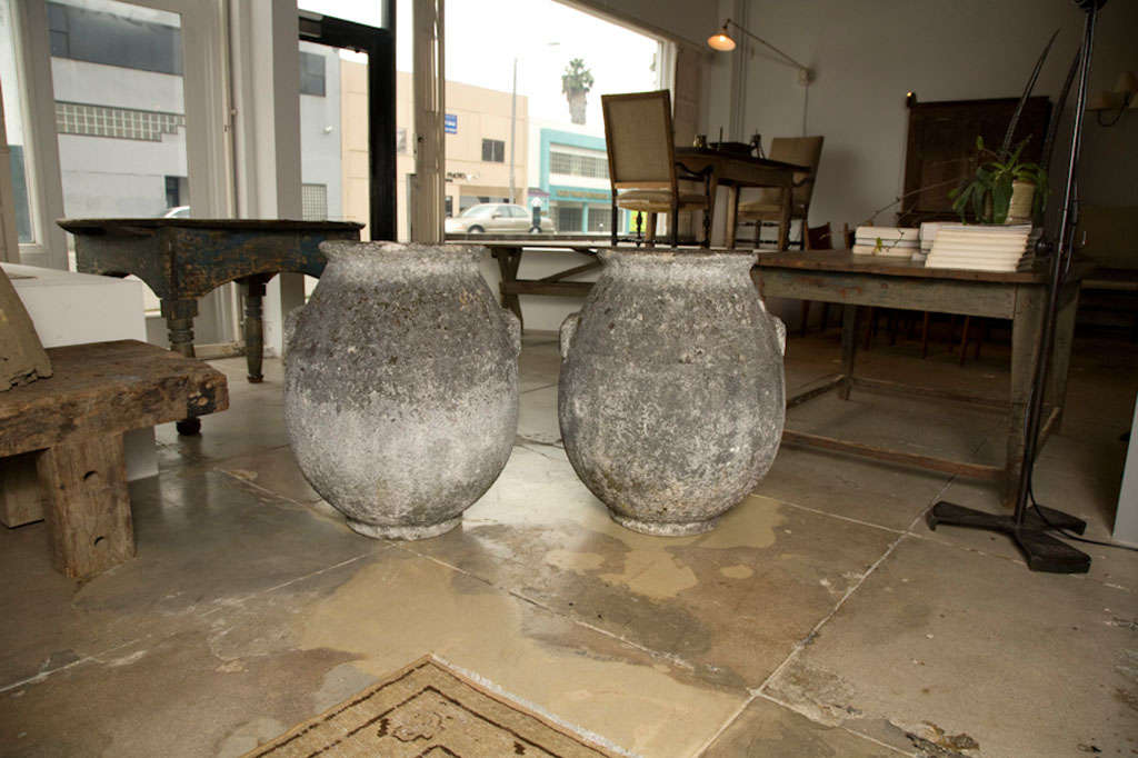 LARGE STONE URNS