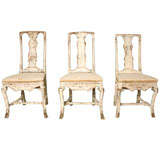 SET OF 3 GUSTAVIAN DINING CHAIRS