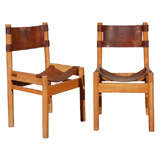 Pair of Chairs in the Style of Pierre Chapo