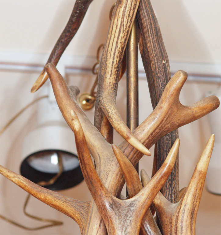 French 19th C  Antler  Chandelier