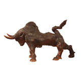Brahma Bull Burl Sculpture