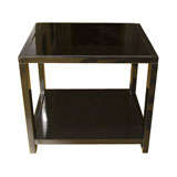 Art Deco Black Lacquer cube table
