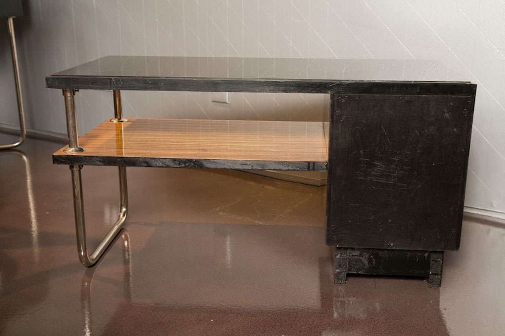 Modernist Entry Hall Table with Mirror For Sale 2