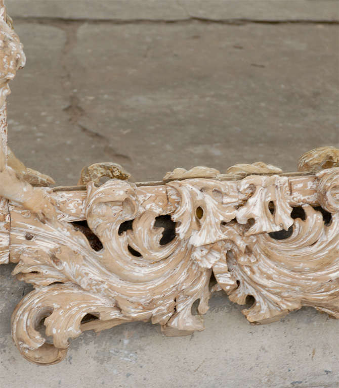 18th Century and Earlier 18th Century Carved Mirror