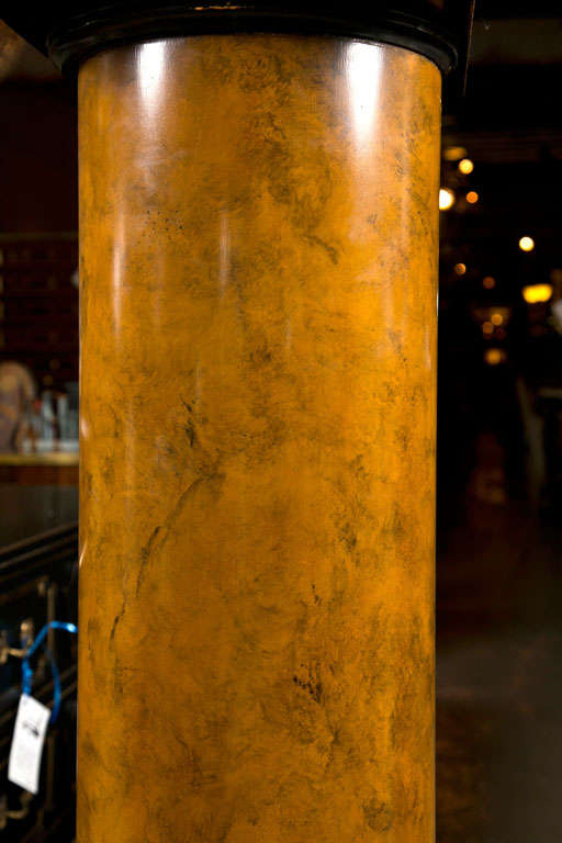 Pair of Lamps on Column Pedestals For Sale at 1stdibs