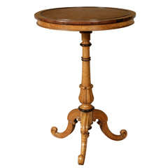 Birds Eye Maple Circular Side Table