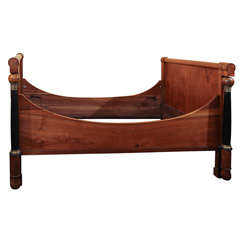 Used French Empire Walnut Bed