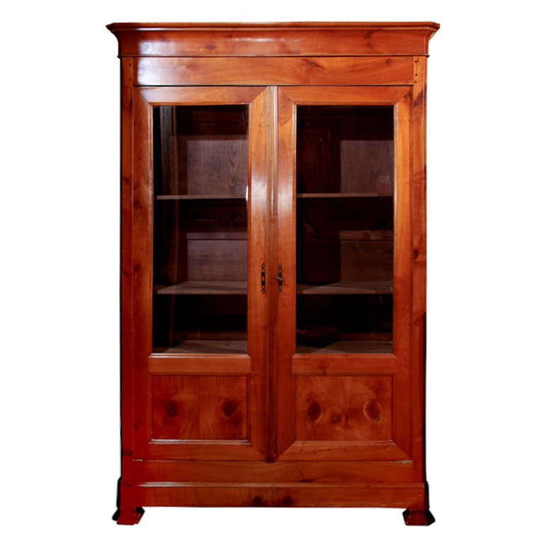 French Cherry Wood Bookcase For Sale