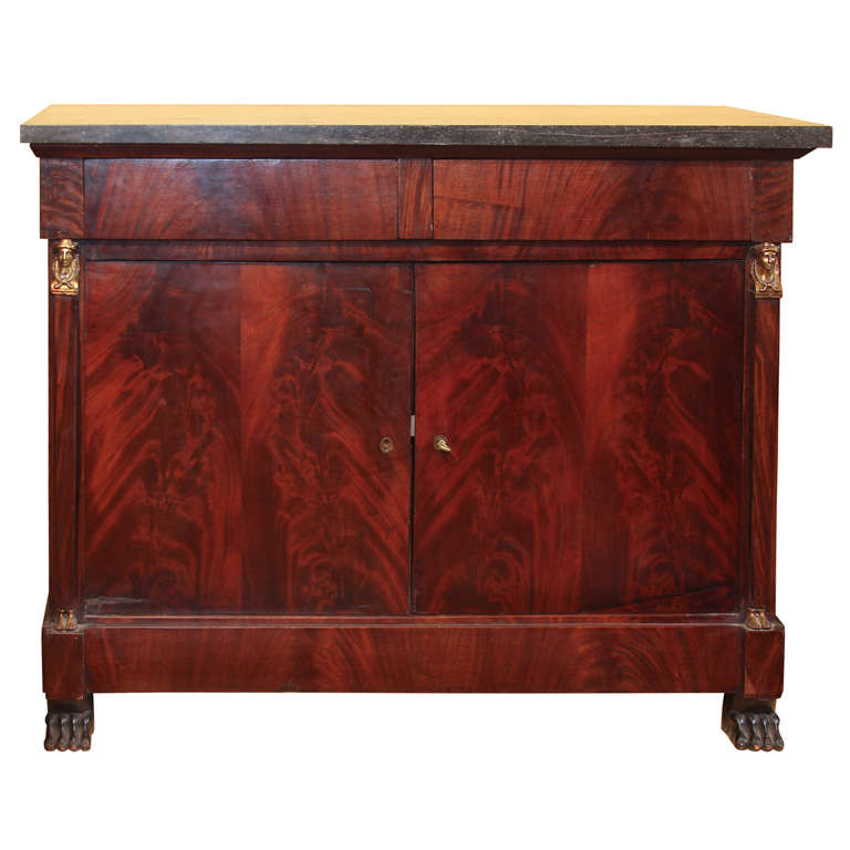 French Empire Style Buffet with Marble Top