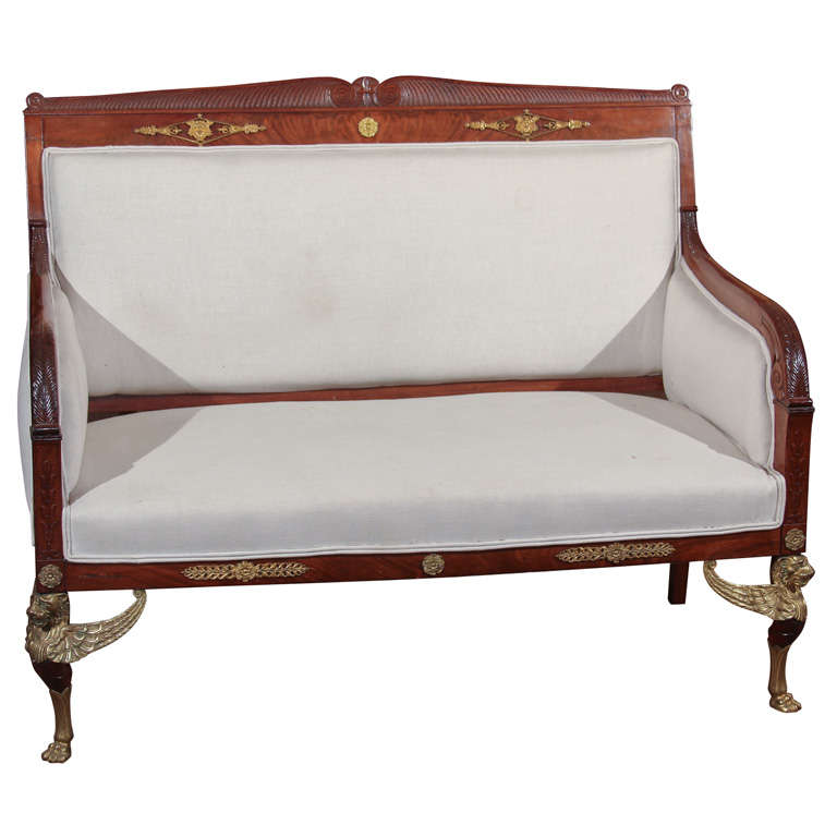 French Empire Settee For Sale