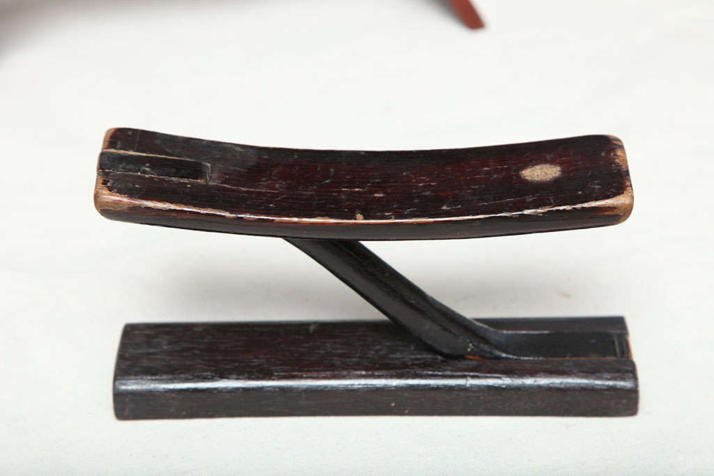rare antique folding Chinese head rests For Sale 1