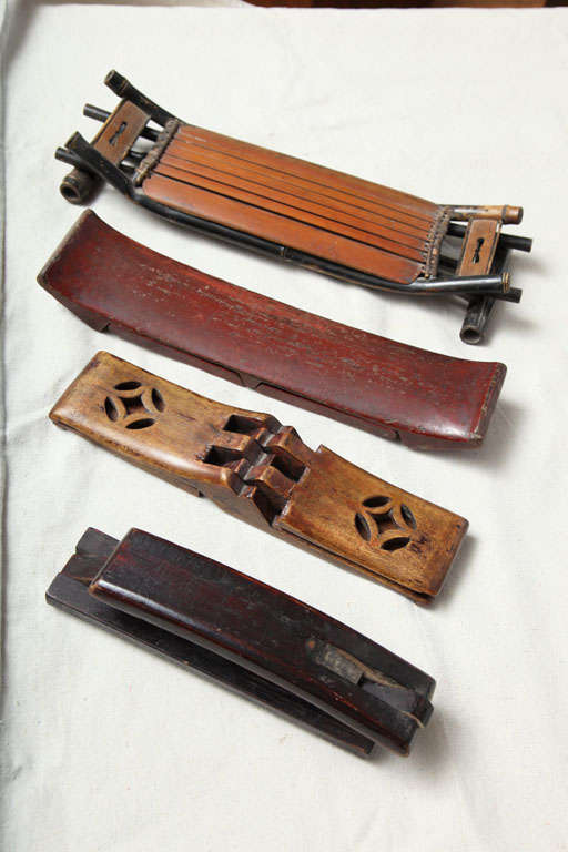 rare antique folding Chinese head rests For Sale 3