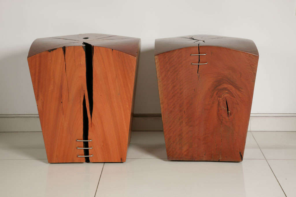 Pair of Trapezio Stools by Pedro Petry For Sale 4
