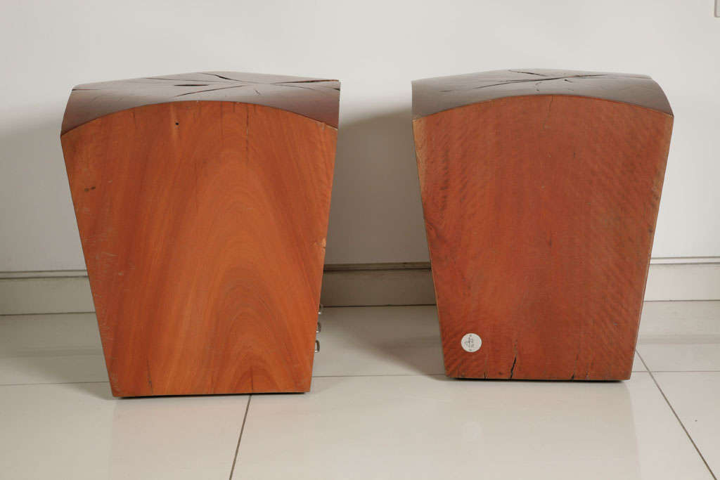 Pair of Trapezio Stools by Pedro Petry For Sale 1