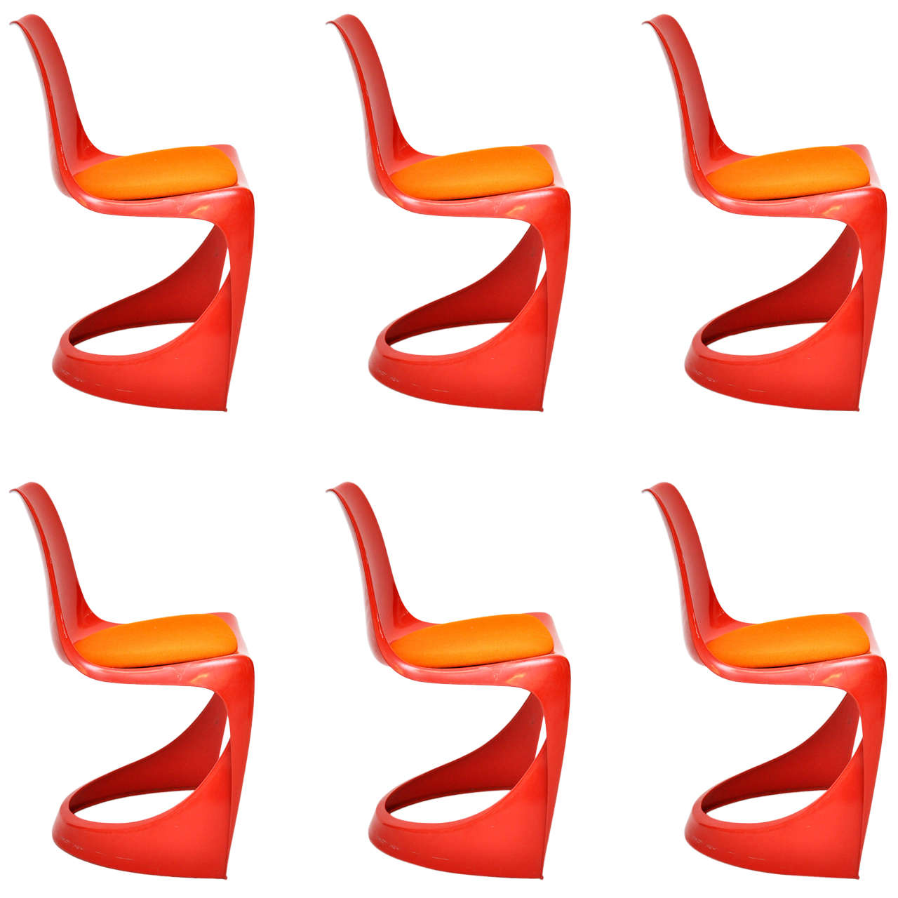 Set of Six Steen Ostergaard Cado chairs