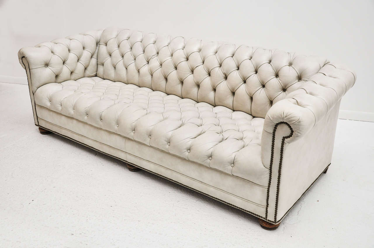 Leather Chesterfield Sofa at 1stDibs cream leather chesterfield sofa