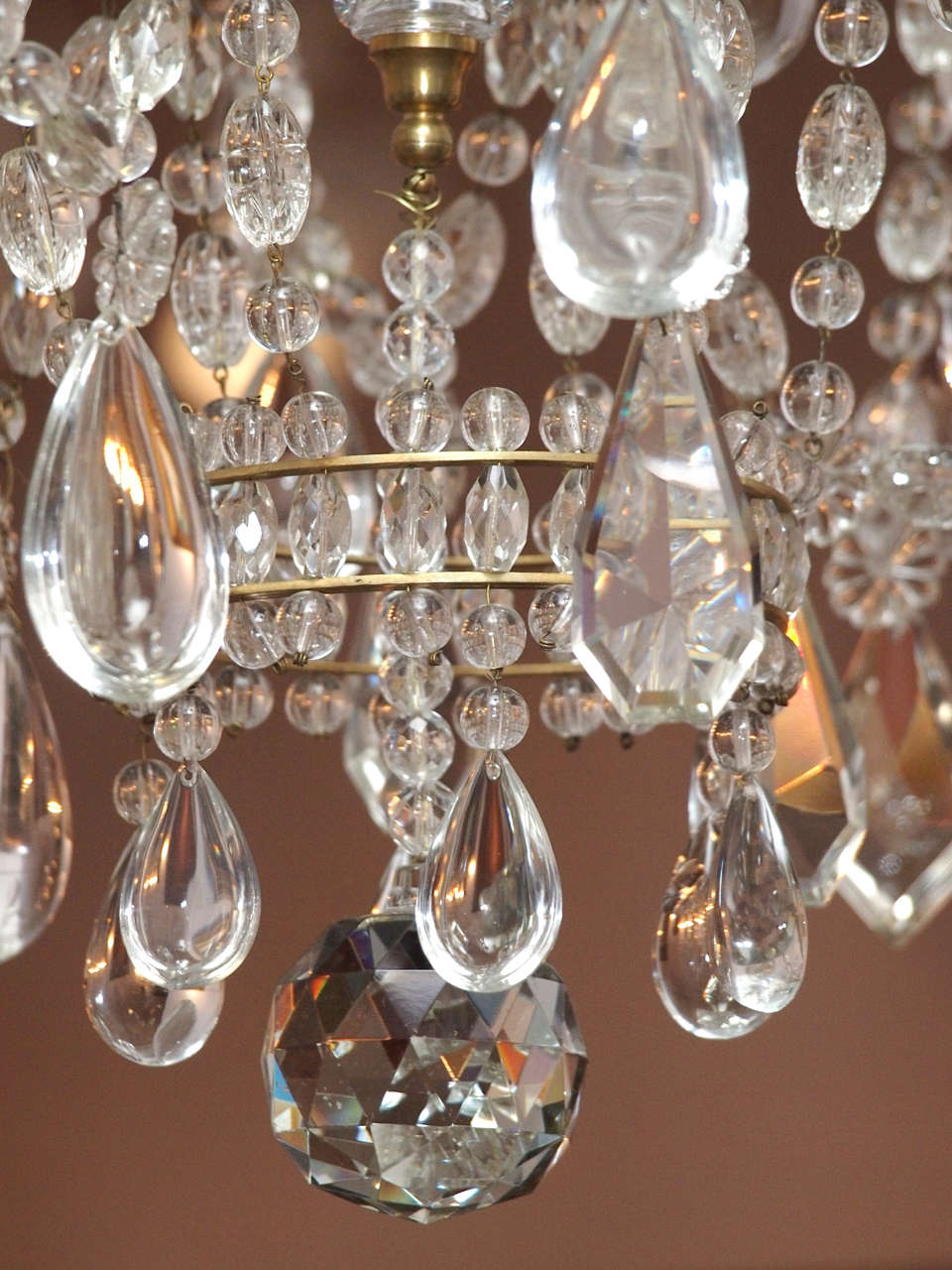 Antique French Grand Size Louis XVI Bronze D'ore and Baccarat