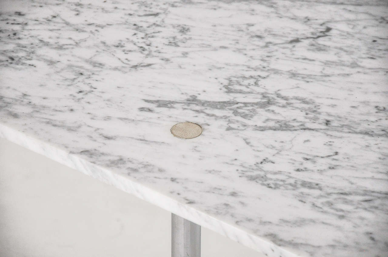 American Laverne Marble Dining Table with Extension Consoles by Katavolos, Littel, Kelly