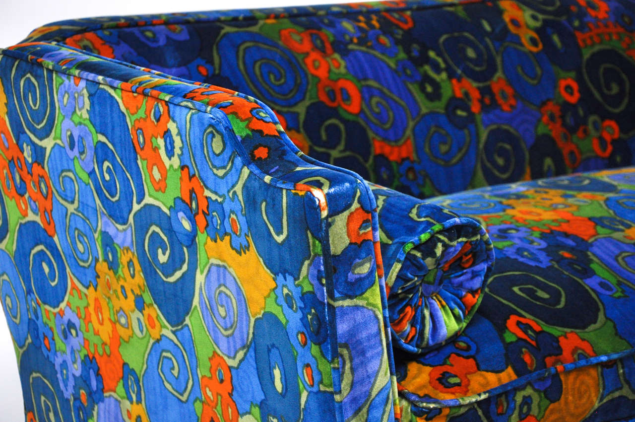 American Vintage Sofa in Jack Lenor Larsen Velvet