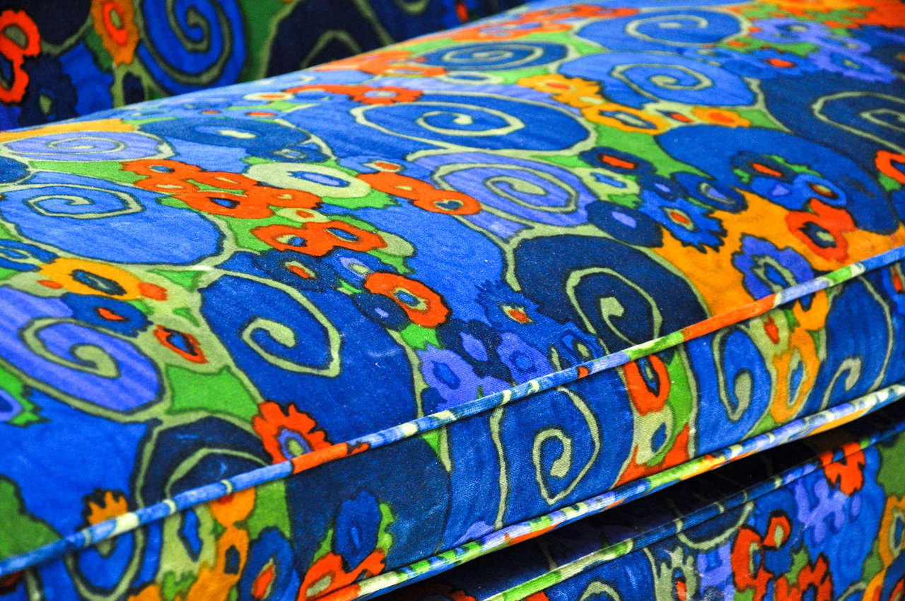 Vintage Sofa in Jack Lenor Larsen Velvet In Excellent Condition In Chicago, IL
