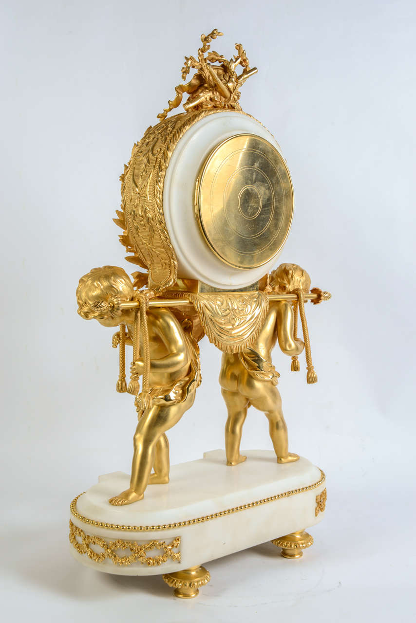 Gorgeous Louis XVI Style Mantel Clock For Sale 3