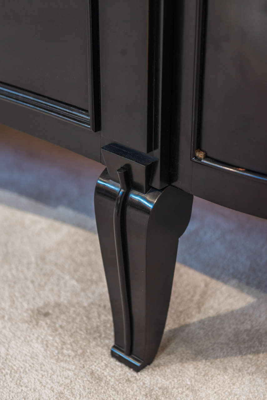 Mid-20th Century Andre ARBUS & Vadim ANDROSOV - Exceptional Ebonized Wood Sideboard