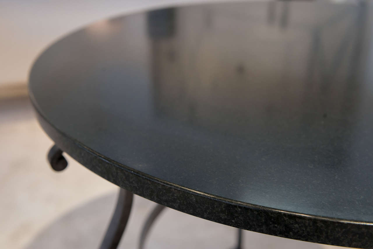 Raymond SUBES Steel and Marble Table In Good Condition For Sale In San Francisco, CA
