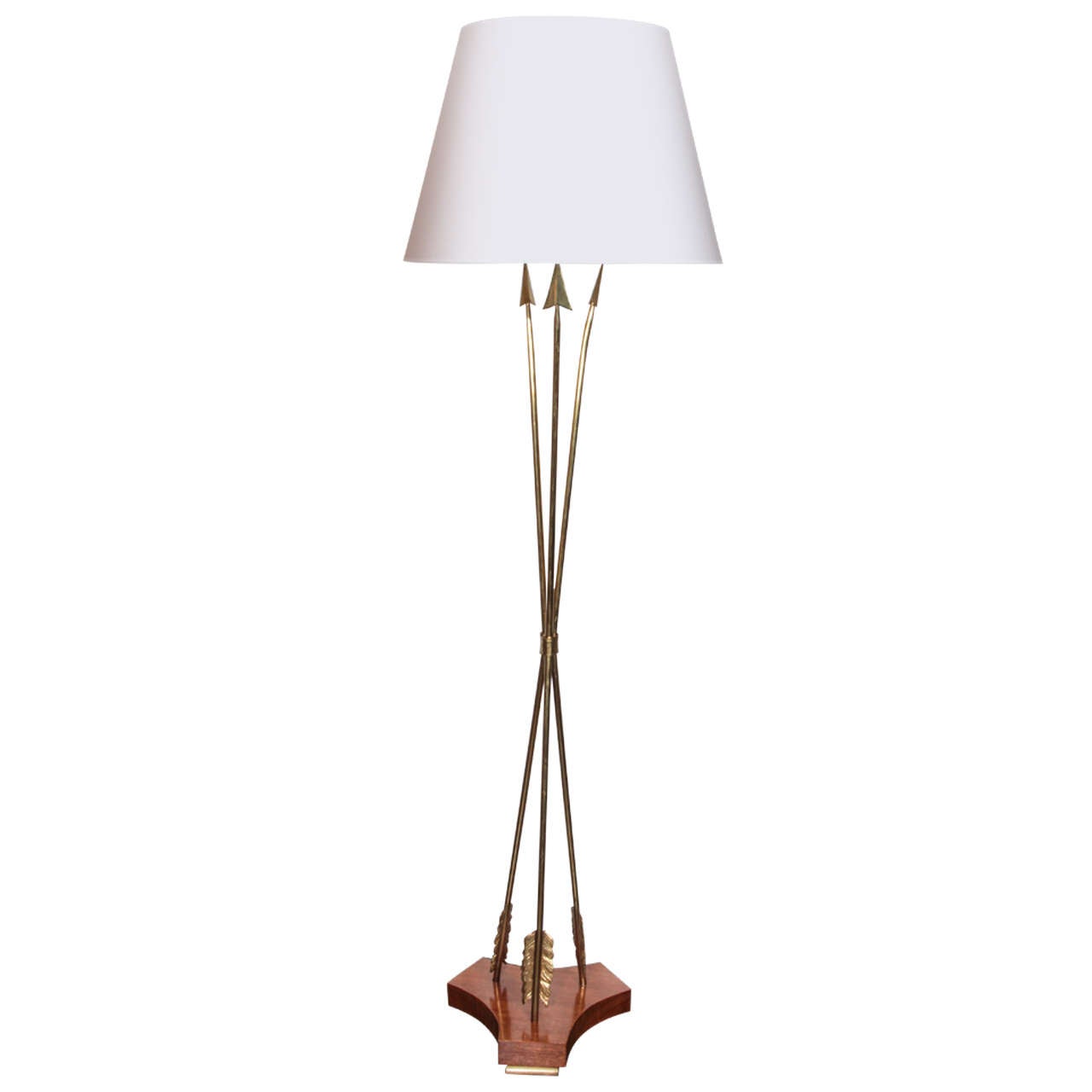 French floor lamp, late 1940s, offered by R. Louis Bofferding Decorative and Fine Art