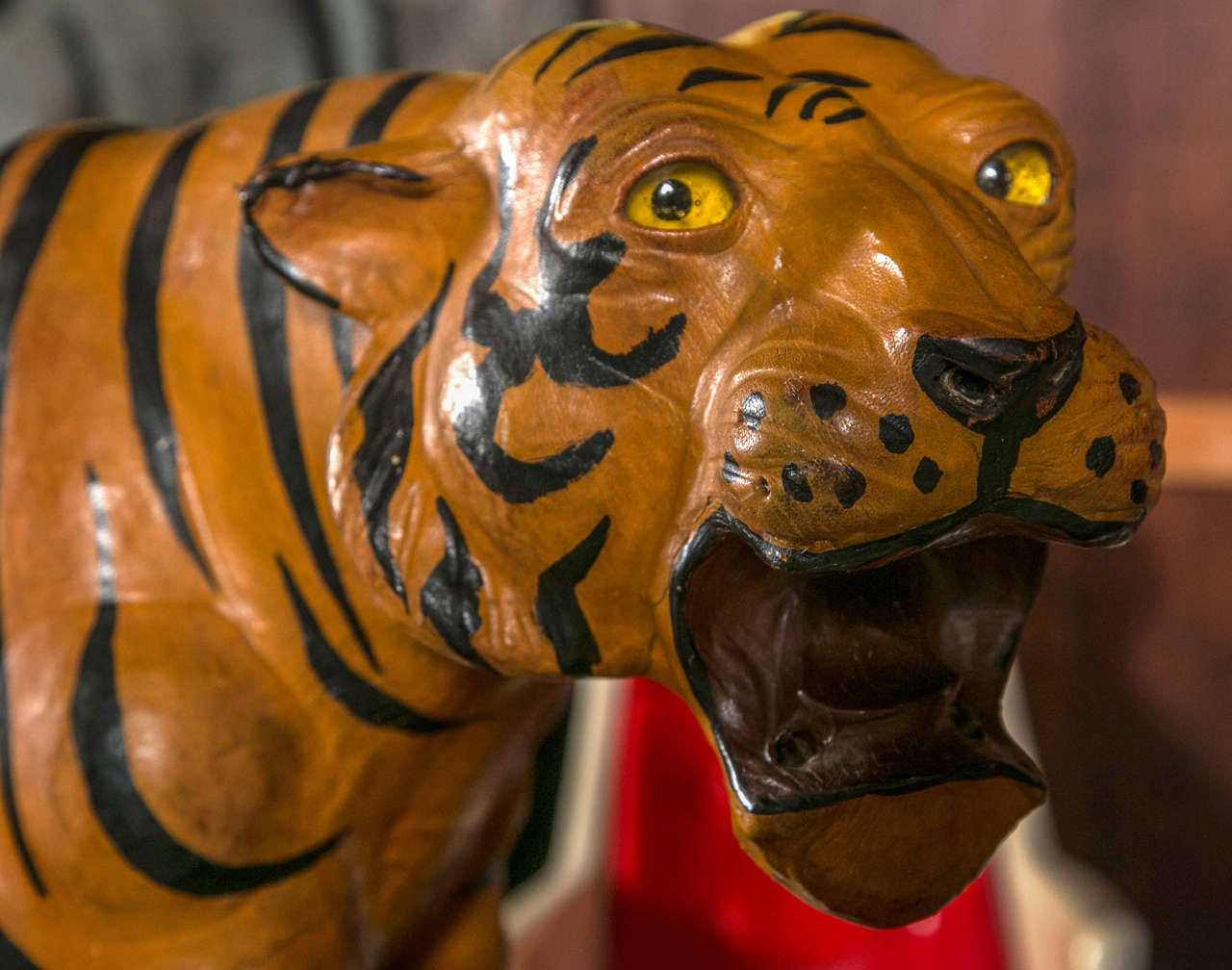 leather tiger statue
