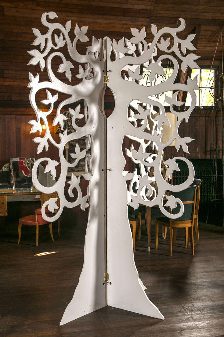 A large hinged four panel wood composite tree. A conversation piece.