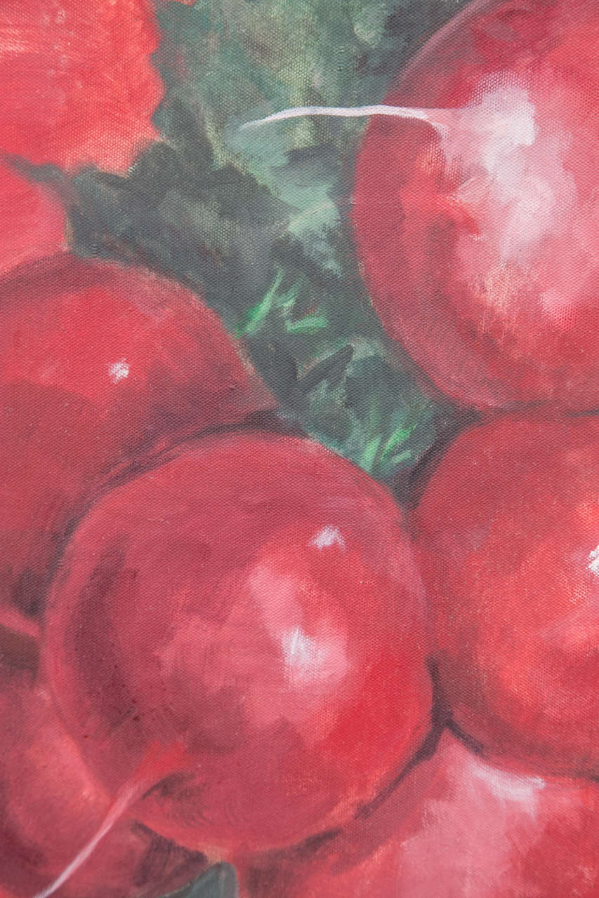 1960s Radishes Painting by David Halpern In Excellent Condition For Sale In Stamford, CT