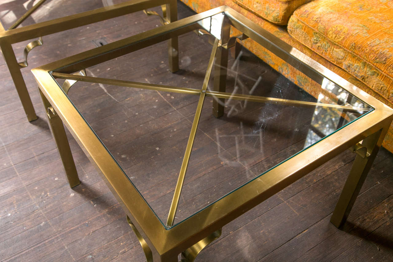 Mastercraft Brass End Table at 1stDibs