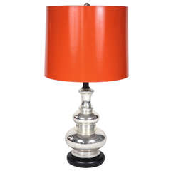 Retro Tiered Mercury Glass Lamp with Hermes Shade