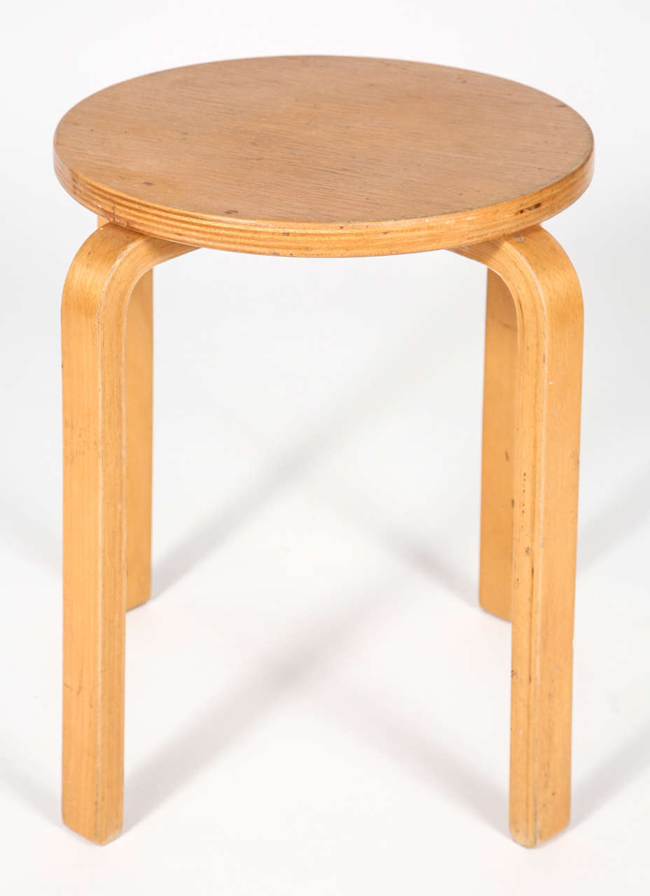 Scandinavian Modern Famous Vintage Alvar Aalto Stool