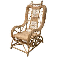 Victorian Style Wicker Armchair