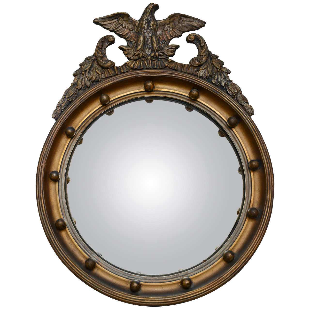 19th Century Eagle Convex Mirror