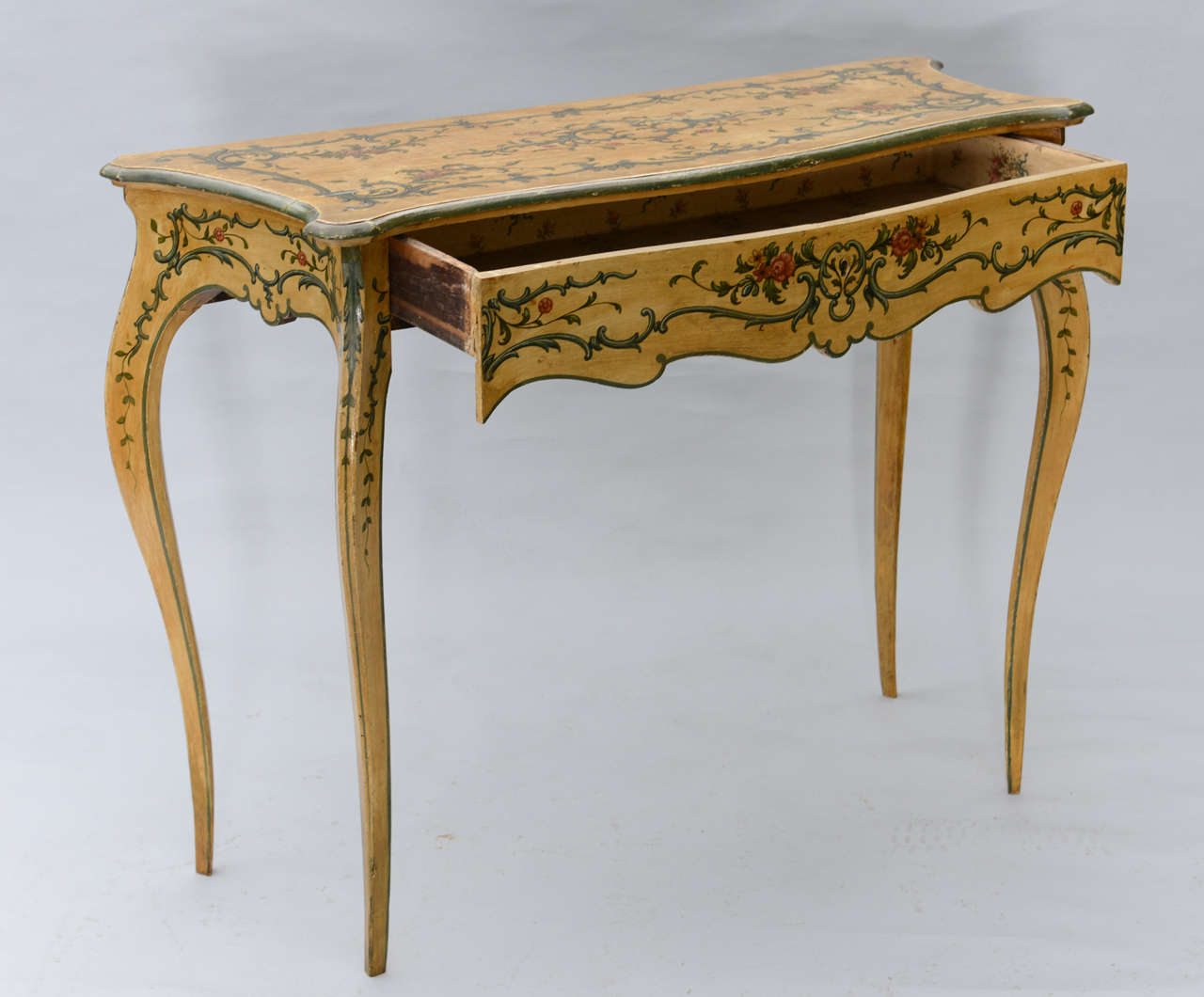 Hand-Painted Hand Painted 19th Century Console Table