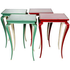 Rare 1960's Jansen suite of 4 Tables.