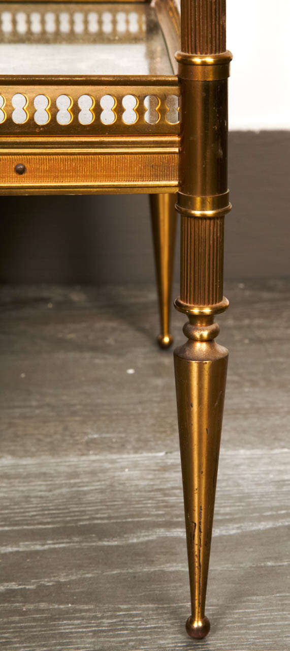 Brass Elegant Pair of 1960s Side Tables
