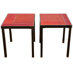 Pair of Low Tables by Roger Capron circa 1955