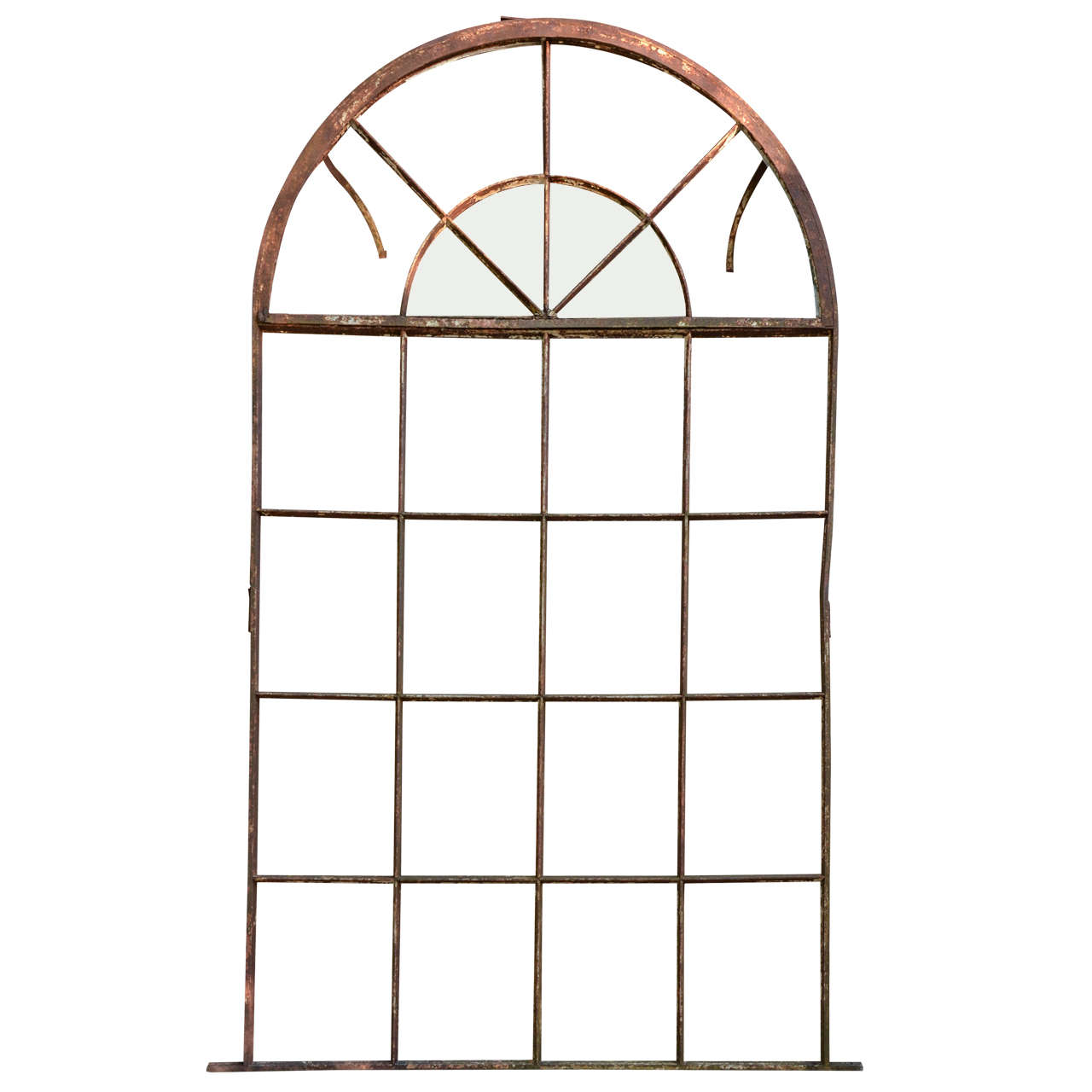 Large English Palladian Style Cast Iron Window Frame